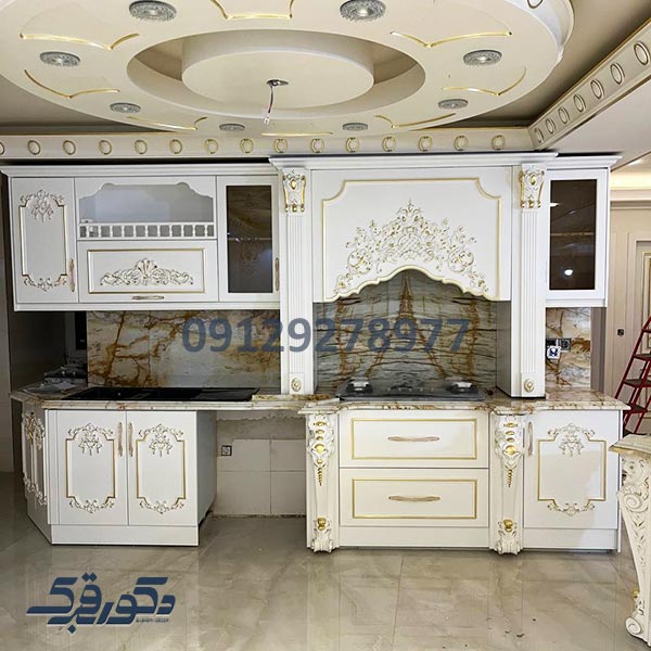 نمونه کار کابینت کلاسیک طلاکوب