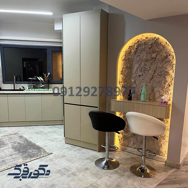 پروژه کابینت هایگلاس نسکافه ای