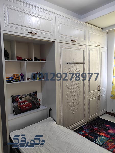 نمونه کار کمد دیواری تخت تاشو دار
