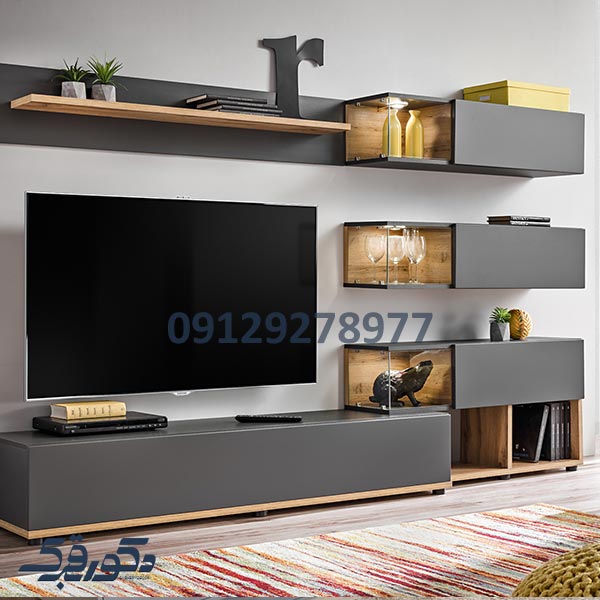 تی وی وال چوبی