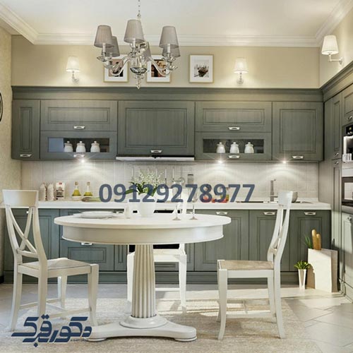 کابینت نئوکلاسیک سبز