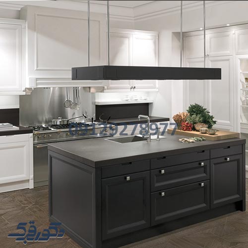 کابینت نئوکلاسیک سفید مشکی