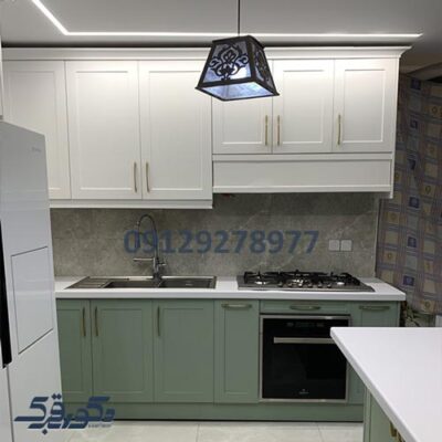 کابینت نئوکلاسیک دو رنگ