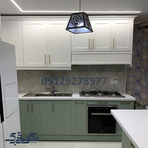کابینت نئوکلاسیک دو رنگ