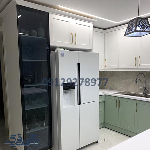 کابینت نئوکلاسیک دو رنگ